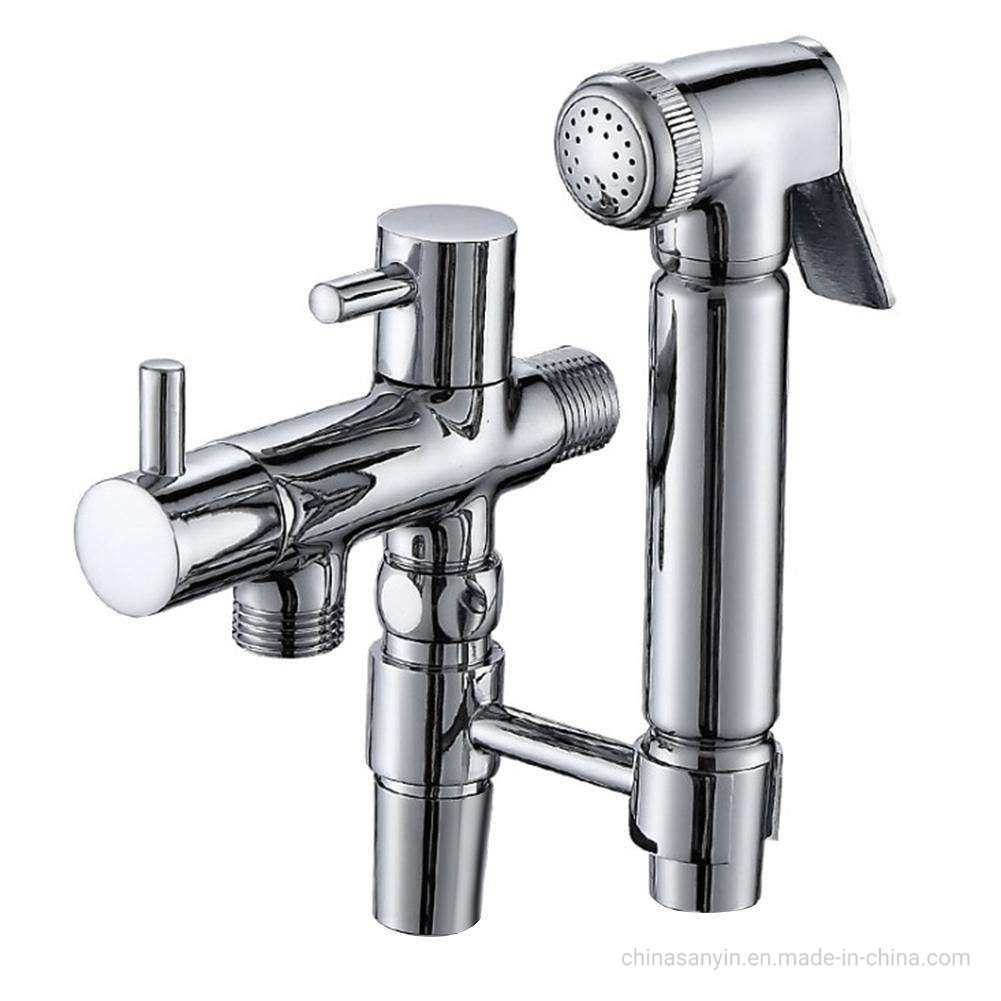 Sanitary Ware Durable Manual Toilet Plastic Shut off Hand Bathtub Bathroom Brass Shattaf Spray Bidet