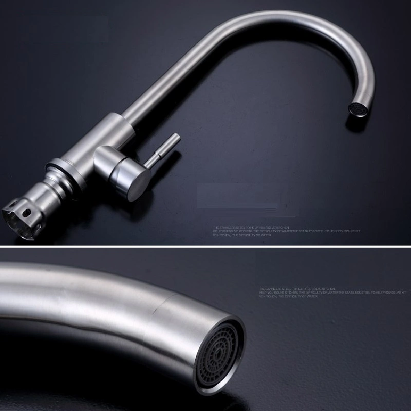 SS304 Kitchen Mixer Sink Faucet Sanitary Ware Cold and Hot Water Mixer Water Tap